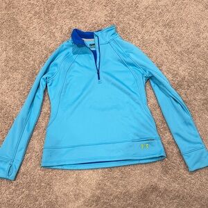 Under Armour Women's Light Blue Quarter-Zip Sweatshirt